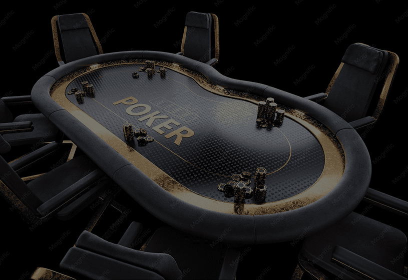Elegant poker game setting