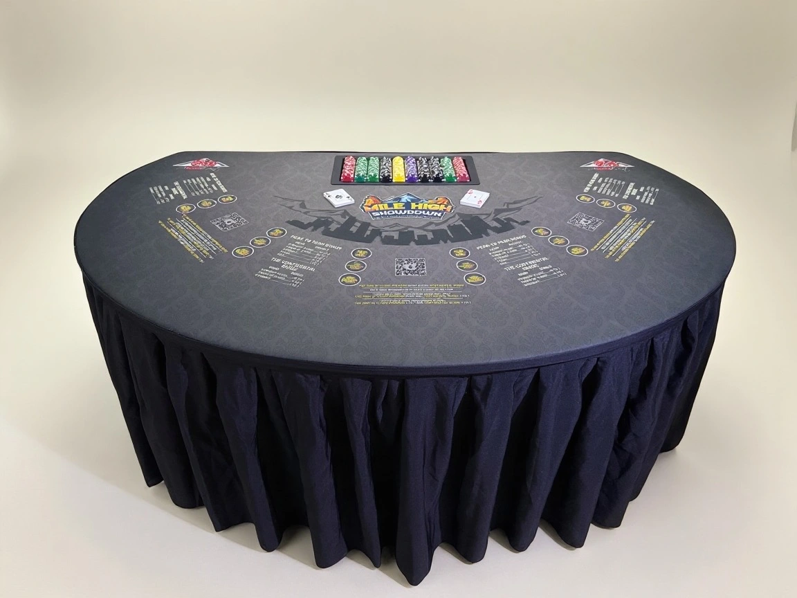 Gaming table prepared for play